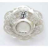 An Irish silver bon bon dish with pierced decoration,