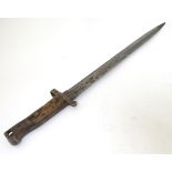 Militaria: a 1903-pattern Enfield bayonet (issued 1903-1907).
