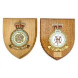 Militaria: Two RAF Officers Mess shields,