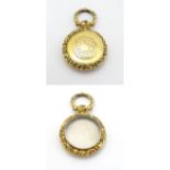 A 19thC pinchbeck locket pendant,