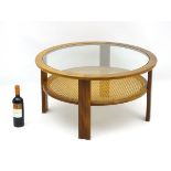 Vintage Retro : A British G-Plan circular cane occasional Table , no.