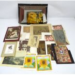 Folio : a folder containing a quantity of assorted engravings, coloured mezzotints,