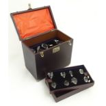 Glass lamp droplets: a salesman's samples in a carry box,