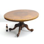 A mid / late 19thC walnut loo table,