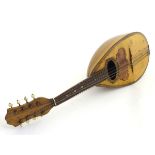 Musical Instruments: a 19thC Italian Mandolin, bearing James T Coppock retail label.