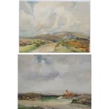 E A Lloyd, XIX-XX, Watercolour (2 sided), Dartmoor ponies,