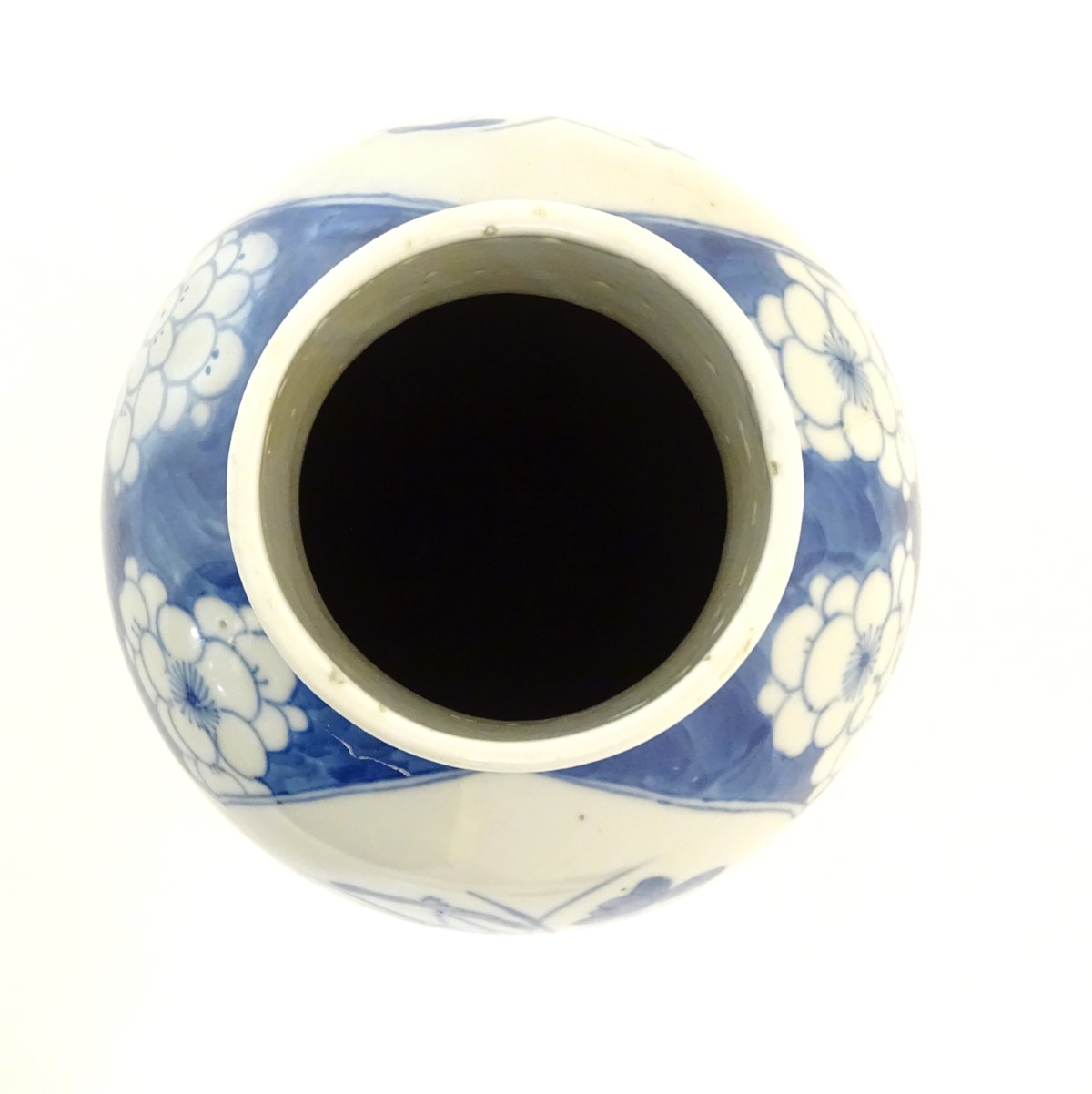 A Chinese, blue and white baluster vase decorated with prunus flowers, - Image 3 of 12
