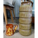 A tall West German vase,