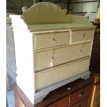 A white painted child's chest of drawers CONDITION: Please Note - we do not make