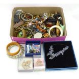 A box of costume jewellery CONDITION: Please Note - we do not make reference to