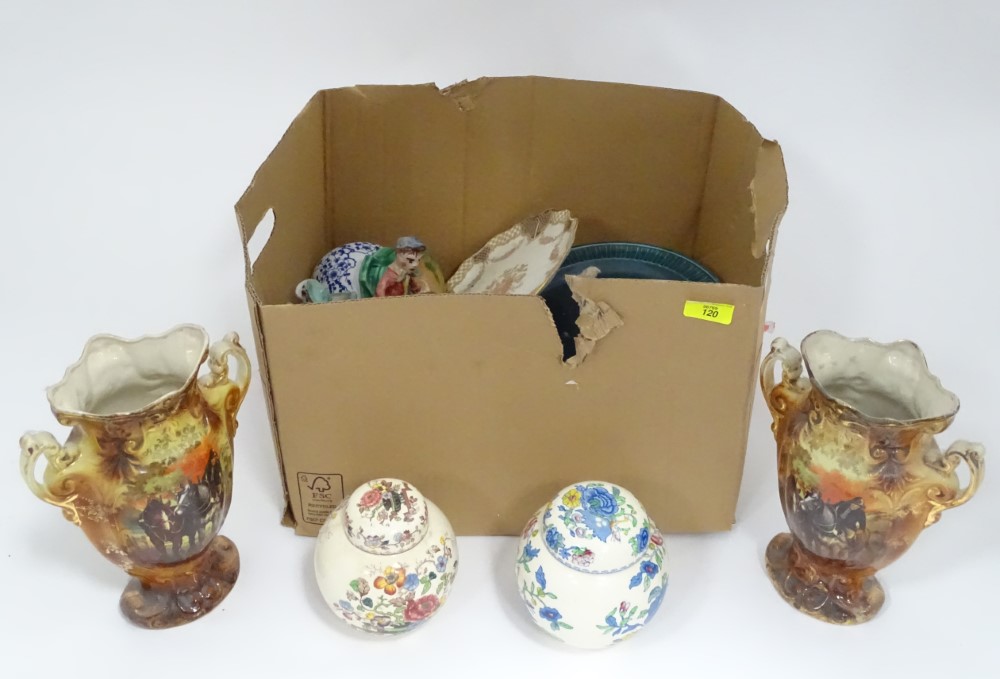 A box of assorted ceramics CONDITION: Please Note - we do not make reference to the