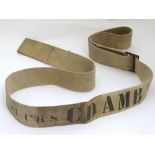 Militaria : A British WWII / World War 2 webbing belt,