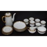A quantity of tea and coffee wares makers to include Cauldon China, Wedgwood, etc.