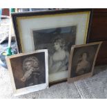 3 prints of aristocratic ladies