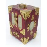 An oriental jewellery box CONDITION: Please Note - we do not make reference to the