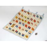 A silkwork postcard depicting flags of the British Empire CONDITION: Please Note -