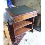A leather topped mahogany desk CONDITION: Please Note - we do not make reference to