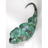 A stained glass chameleon CONDITION: Please Note - we do not make reference to the