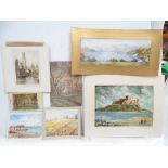 A group of 7 watercolours by various artists,