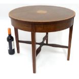 An inlaid circular occasional table CONDITION: Please Note - we do not make