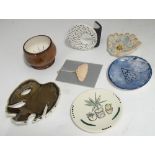 A quantity of local studio pottery by Minty Mountain (7) CONDITION: Please Note -