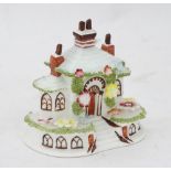 A Coalport model of a cottage, marked '"Keeper's Cottage" by Coalport, Fine Bone China,