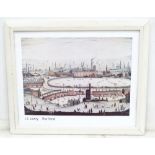 After LS Lowry (1887-1976), Coloured print, ' The Pond ', Originally Painted 1942.