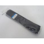 Two packets of black plastic cable ties,