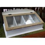 A table top display case/storage cabinet CONDITION: Please Note - we do not make