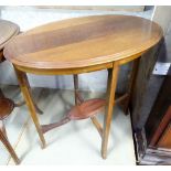 An oval Edwardian inlaid occasional table CONDITION: Please Note - we do not make