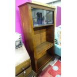 A large stained pine 4 tier bookcase,