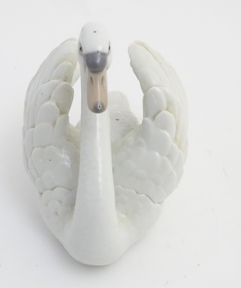 A 20thC Lladro figure of a swan, no. 5231, printed and impressed marks to base. Approx. - Image 4 of 7