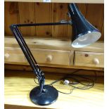 A black angle-poise lamp CONDITION: Please Note - we do not make reference to the