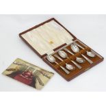 A set of 6 boxed EPNS spoons,