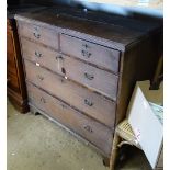 Early 19thC 2 over 3 oak chest of drawers CONDITION: Please Note - we do not make