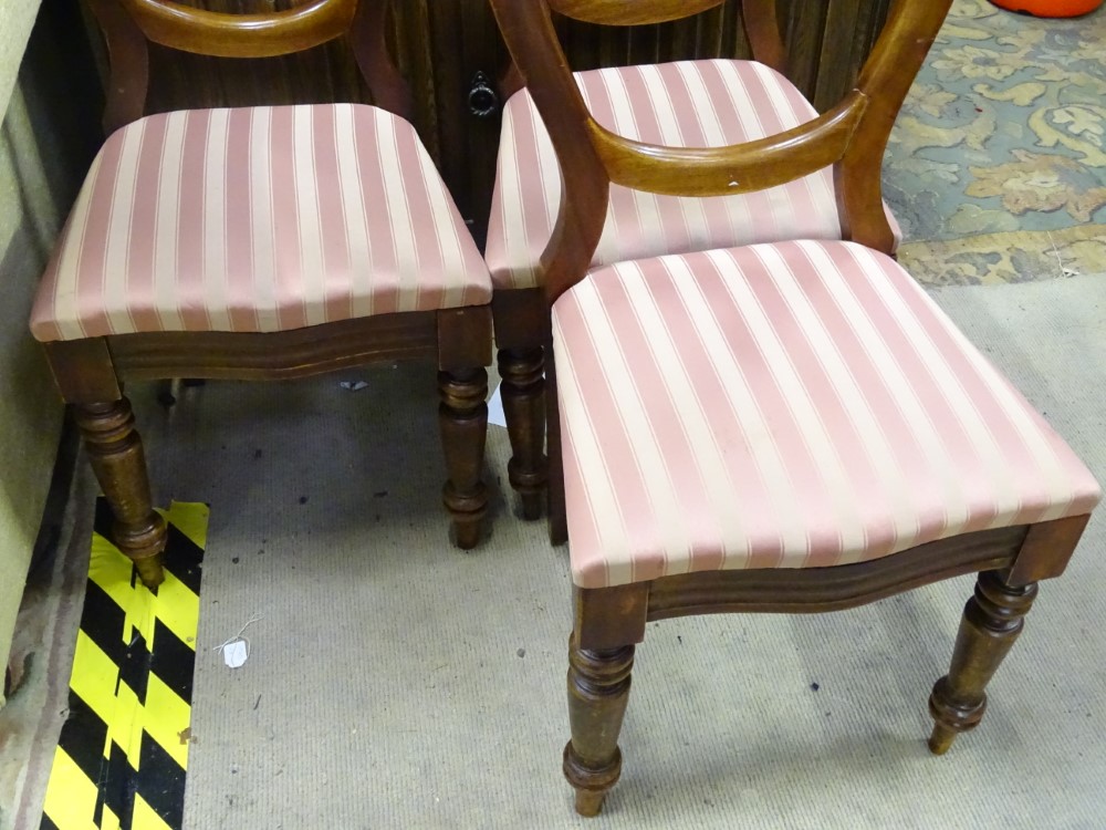 A trio of balloon back dining chairs CONDITION: Please Note - we do not make - Image 3 of 4