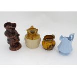 4 Victorian pottery jugs CONDITION: Please Note - we do not make reference to the