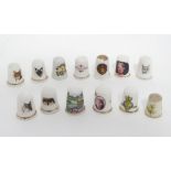 An assortment of commemorative thimbles CONDITION: Please Note - we do not make