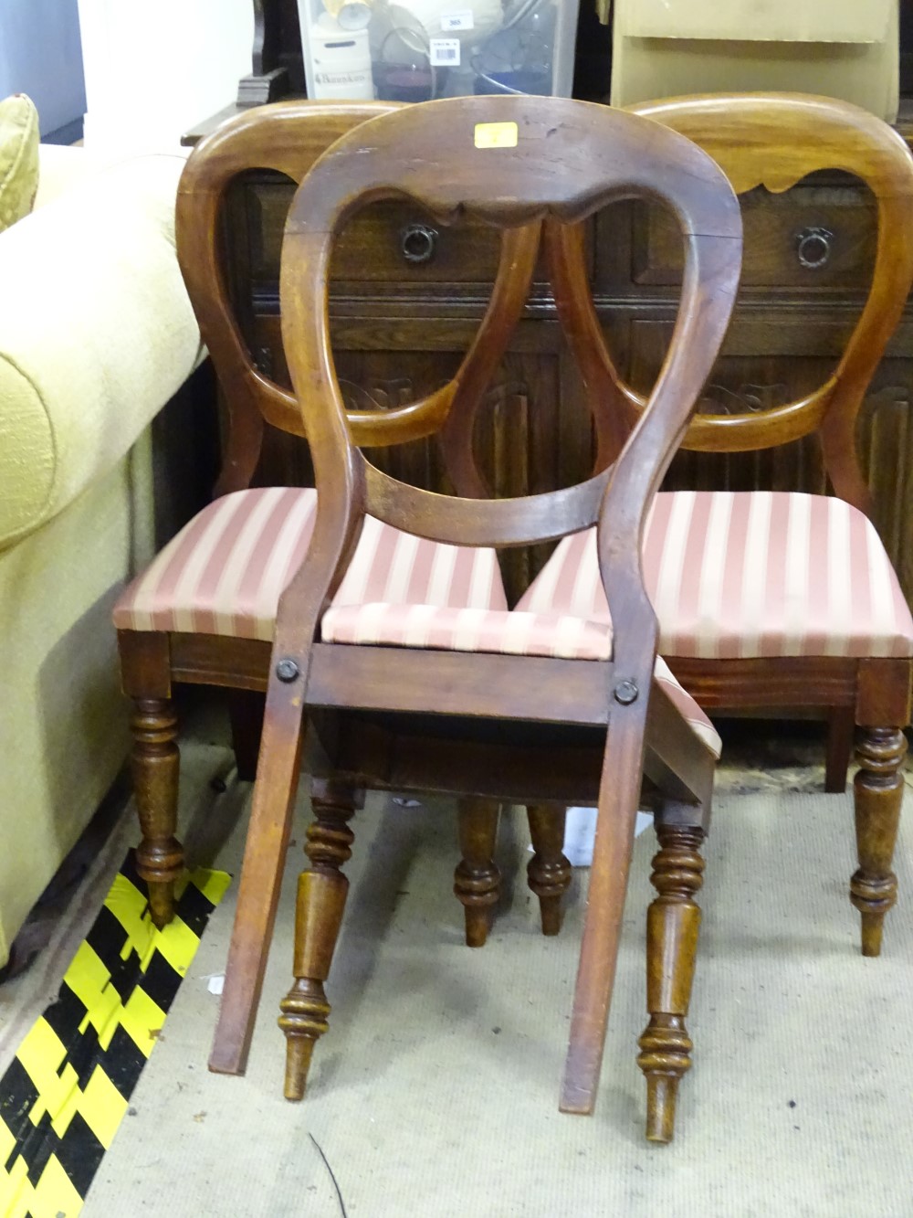 A trio of balloon back dining chairs CONDITION: Please Note - we do not make - Image 4 of 4