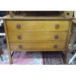 An oak dressing chest and contents CONDITION: Please Note - we do not make