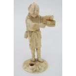 A small ivory oriental figure,