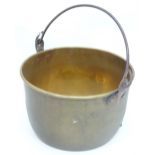 A brass jam pan CONDITION: Please Note - we do not make reference to the condition