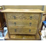 An oak chest of drawers CONDITION: Please Note - we do not make reference to the