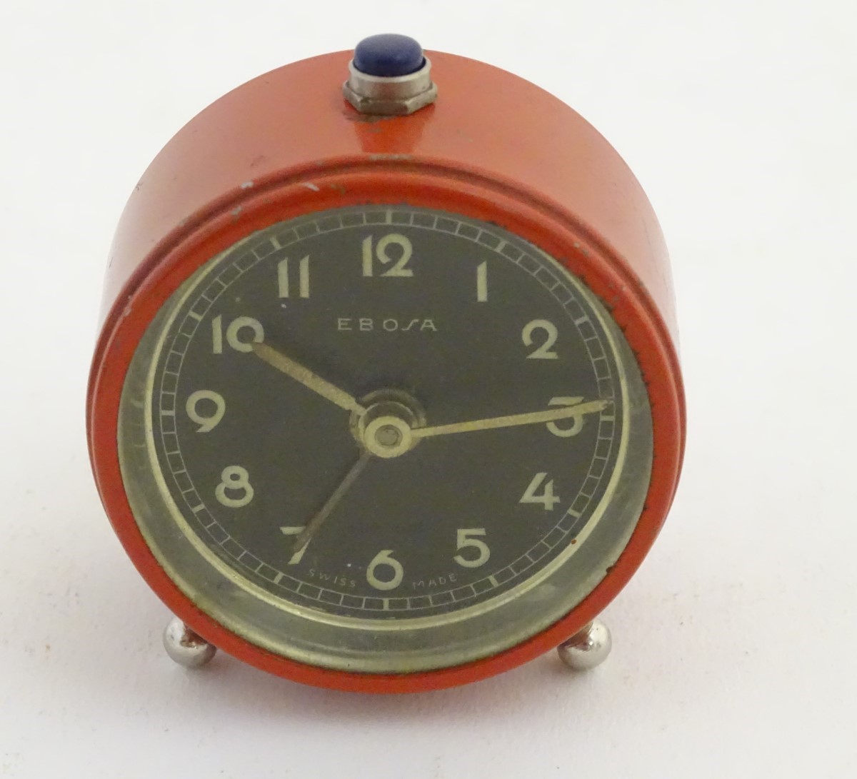 Ebosa : a Swiss small bedside alarm clock with original instructions and box 2 1/4” high. - Bild 4 aus 5