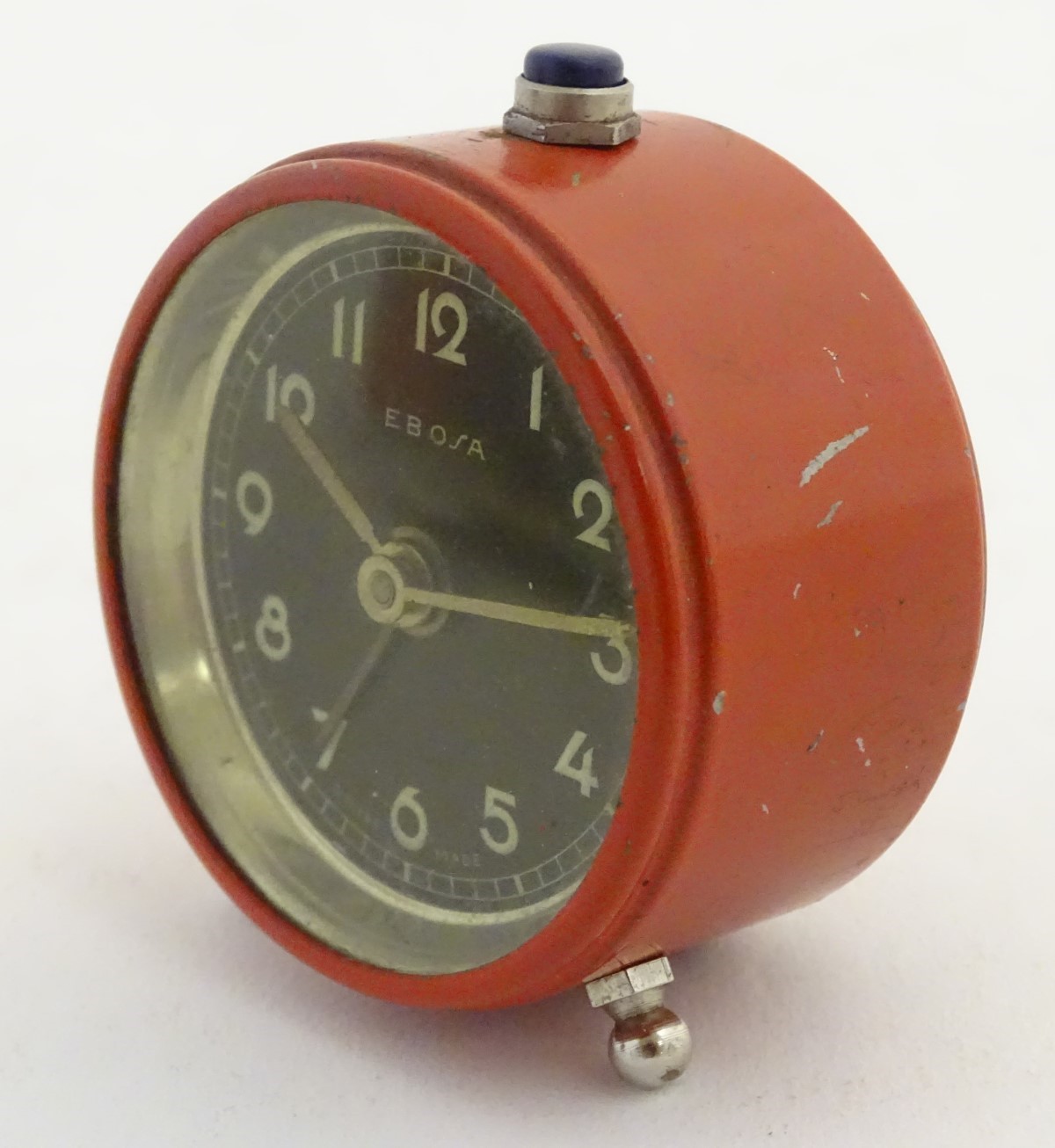 Ebosa : a Swiss small bedside alarm clock with original instructions and box 2 1/4” high. - Bild 2 aus 5