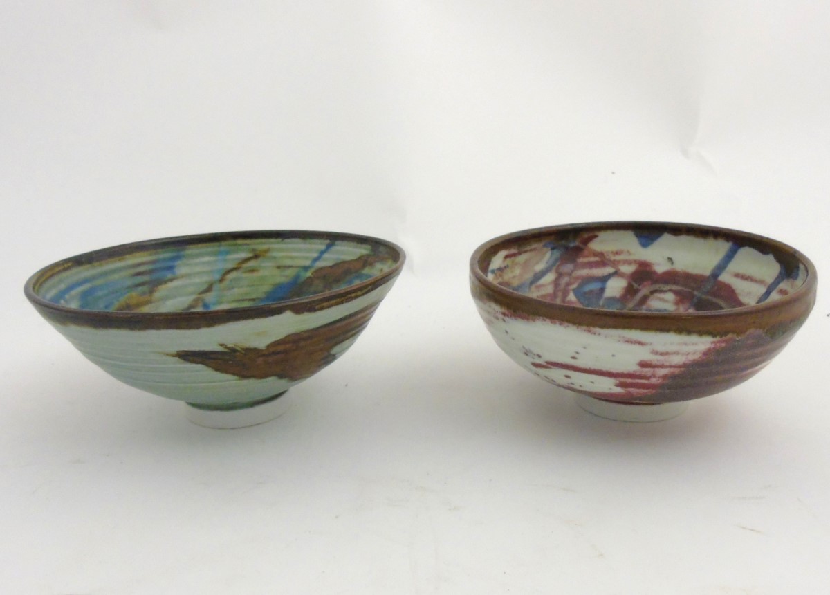 Two 20thC Alan Ward studio pottery bowls, - Image 4 of 9