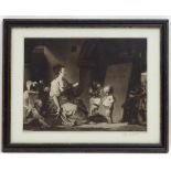 Henry Scott Bridgewater (1864-1946) Mezzotint after Fragonard, "The Schoolmistress",