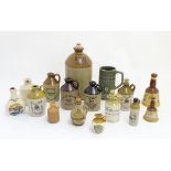 Stoneware flagons etc.: a collection of various cider and Malt Scotch etc.