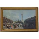 After Francescao Guardi (1712-1793) Lithograph, " Venice, The Piazza San Marco",
