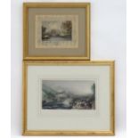 Two engravings, After JMW Turner (1775-1881), A mezzotint by C Cousen, "The Opening in 1842,